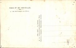 CPA Paris Et Ses Merveilles Are de Triomphe de l'Etolle