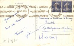 CPA Lourdes the Basilica and the Peak of Jer sheep