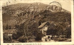 CPA Lourdes the Funicular of the Peak of Jer