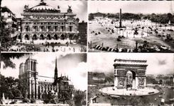 opera de CPSM Paris el lugar de la armonia nuestra senora Arc De Triomphe