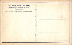 CPA Paris Church of the Madeleine