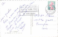 CPA Lourdes the Basilica and the Peak of Jer