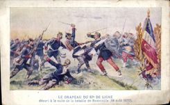 CPA the Flag Of the 57eme Of Line Decorates Following Bataille De Rezonville Militaria August 16th 1870