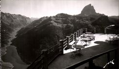 CPA Valley D' Ossau the terrace of the restaurant of the teleferic of Artouste