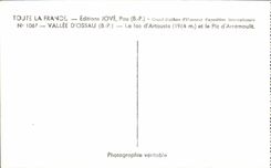 CPA Valley D' Ossau the Lake Artouste and the peak of Arremoult