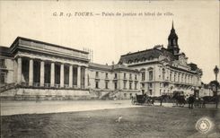 CPA Tours Palais de Justice et Hotel de Ville