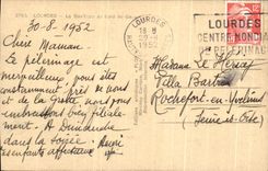 CPA Lourdes the Basilica at the bottom of the gave