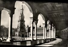 CPA Sevilla Plaza de Espana Galerias Places from Spain Galerie Spain Place Gallery