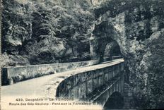 Dauphine CPA Vercors Road of Gds Narrow parts Bridge on Vernaison