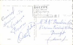 CPA Dieppe el mar un espectaculo hermoso tiene Maree lleno