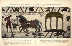 CPA Bayeux la tapiceria de Matilde Guillermo informa el mensaje de Eduardo al confesor