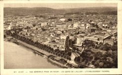 CPA Vichy Vue Generale Prise En Avion Les Quais De L'Allier L'Etablissement Thermal