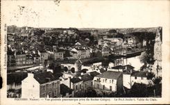 CPA Poitiers View Panoramic Catch of the Coligny Rock the bridge Joubert Valley of Clain