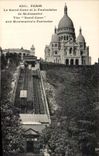 CPA Paris the Sacring Heart And Funiculaire De Montmartre
