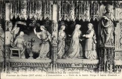 CPA Cathedrale De Chartres the Annunciation Visits Sainte Virgin has Sainte Elisabeth