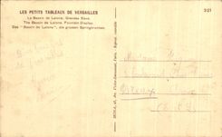 CPA Les Petits Tableaux De Versailles Le Bassin de Latone Grandes Enux The Bassin de Latone Fountain Display Das Bassin 