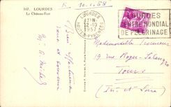 CPA Lourdes the Castle Fort