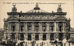 CPA Paris Opra and the Station of the Subway