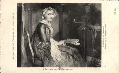 CPA L'Instant De La Meditation chardin Surugue