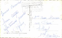 CPA Cannes the Beach And the Walk Of the Small cross