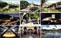 MODERN CARD Souvenir De Lourdes