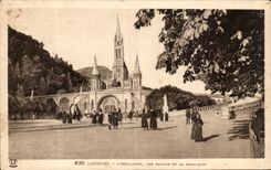 CPA Lourdes the Esplanade Slopes And the Basilica