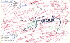 MODERN CARD Lourdes Seen on the Basilica