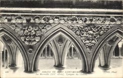 CPA Abbey Of Mont Saint Michel the Wonder Tympanum of the Cloister
