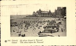 CPA Ostend the Beach in front of Kursaal