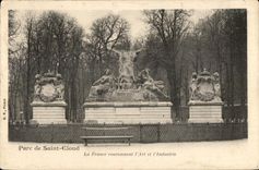 CPA Park of Saint Cloud France crowning Art and Industry
