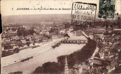 CPA Auxerre el puente Paul Bert o de la cumbre de la catedral