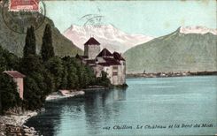 CPA Chillon Le Chateau et la Dent du Midi