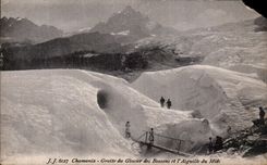 CPA Chamonix Grotte of the Glacier of Let us work and the Needle of the South Alpinism