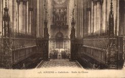 CPA Amiens Cathedral Stall Of the Chorus