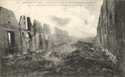 CPA Aspect Of the Town of Albert bombardee and destroyed by the Germans during the battle of the Militaria Sum