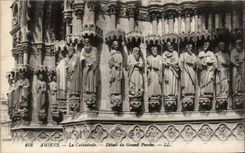 CPA Amiens the Cathedral Detail Of the Large Porch