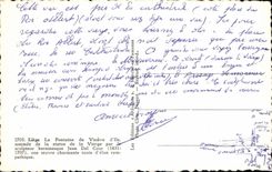 CPA Lieja la fuente de Vinave del sommee de la estatua de la Virgen por la corte de Jean LED del escultor del berninesque