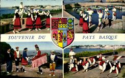 CPSM Souvenir Of the Basque Country Dances of Apples