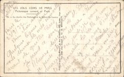 CPA Paris gardens of Tileries and the palate of Louvre