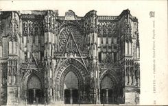 CPA Troyes Cathedral Saint Pierre Western Frontage