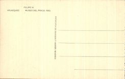 CPA Felipe Velazquez Museo Del Prado Madrid