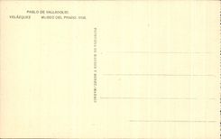 CPA Pablo De Valldolid Velazquez Museo Del Prado Madrid