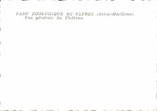 CPSM Park Zoologique De Cleres View del parque zoologico del castillo