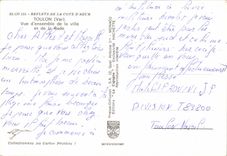 CPSM Reflections Of the Dimension Of Toulon Azure Overall picture Of the City And the Roads