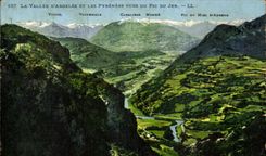 CPA the Valley D' Argeles And the Pyrenees seen Of the Peak Of Jer Viscos Vignmals