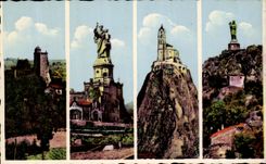 CPA Le Puy Les Quatre Rochers L'Arbousset St Joseph St Michel d'Aiguilhe Et Rocher Corneille