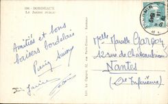 CPA Bordeaux the Public garden