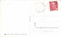 Niza de CPA vista del hotel de Ruhl