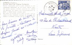 CPA Candes Porche Nord De l'Eglise Collegiale Porche Remarquable Avec Sa Porte Surleevee Et Ses