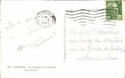 CPA Lourdes the Basilica of Lourdes and Beout